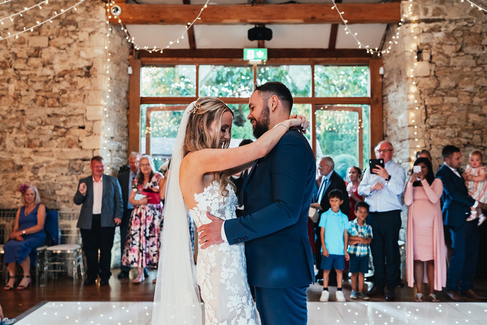 Notley Abbey wedding evening reception first dance